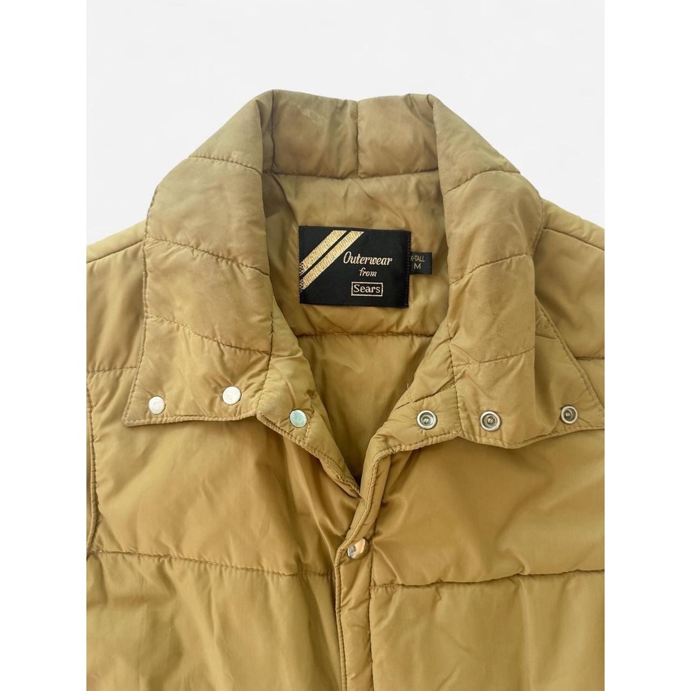 Vintage 1970s Sears Tan Outerwear Puffer Vest‎
